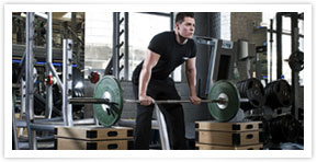 Professional Lifting Platform and half rack with Olympic training discs and tech boxes